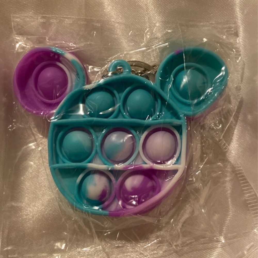 Disney Mickey ears pop it keychain
